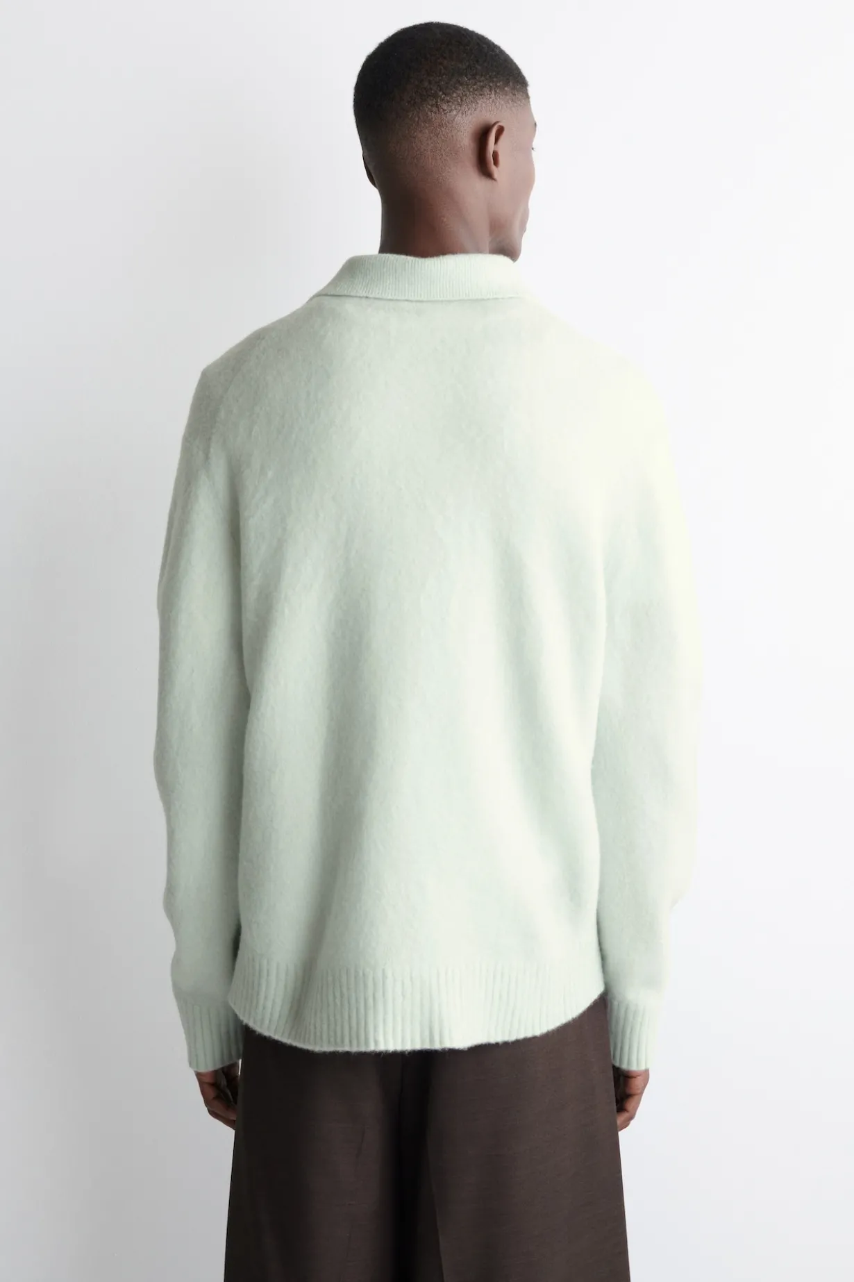 BRUSHED-WOOL POLO SHIRT