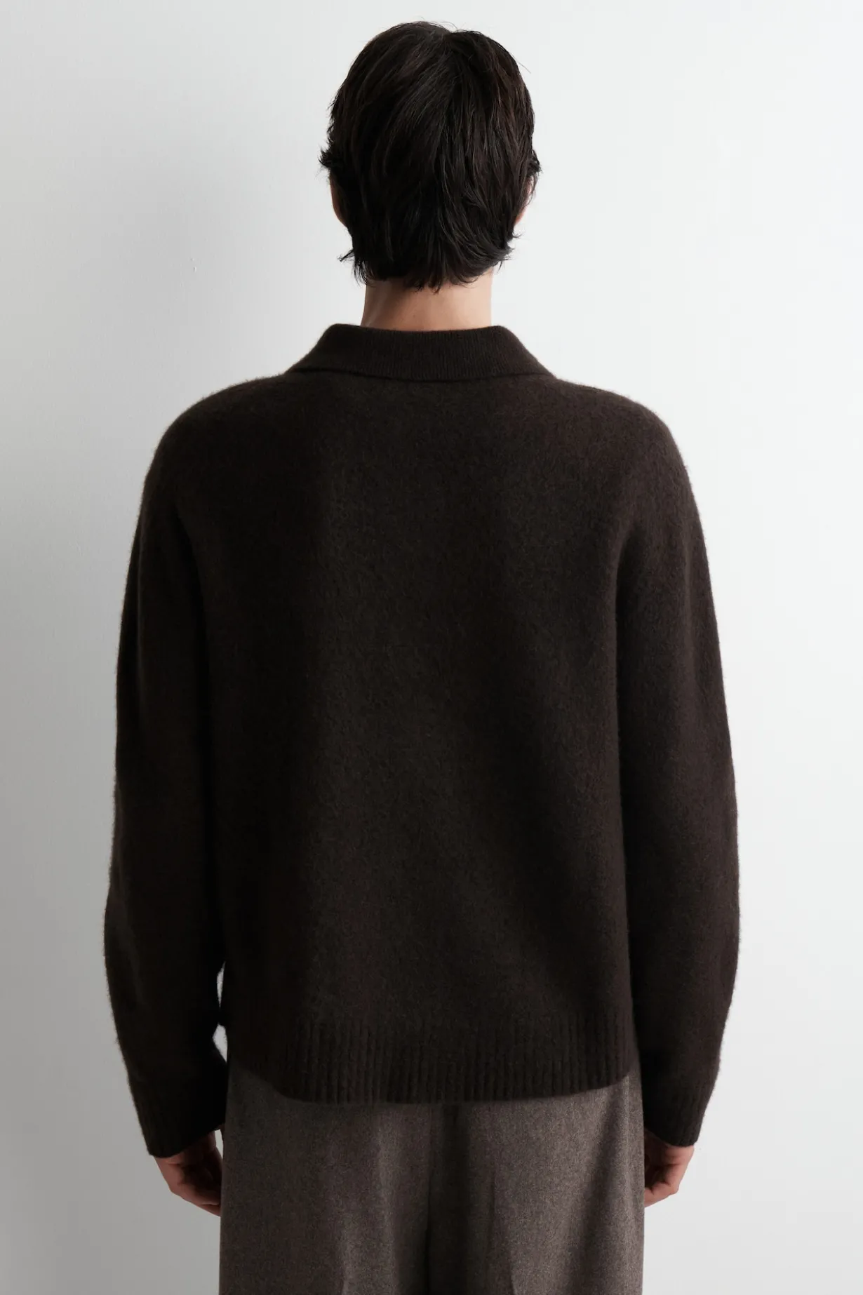 BRUSHED-WOOL POLO SHIRT