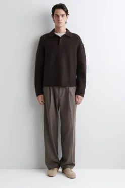 BRUSHED-WOOL POLO SHIRT