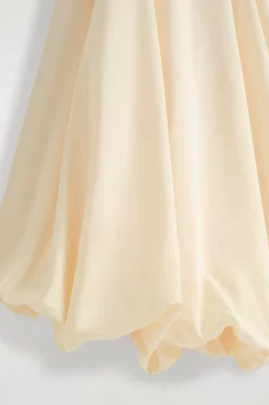 BUBBLE-HEM MIDI DRESS