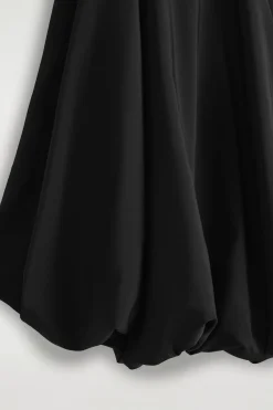 BUBBLE-HEM MIDI DRESS