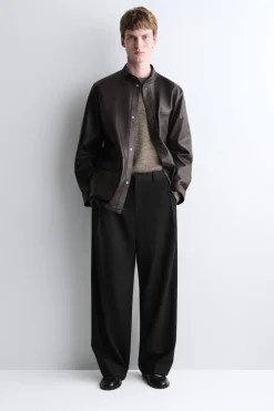 BURNISHED NAPPA LEATHER JACKET