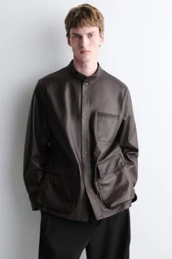 BURNISHED NAPPA LEATHER JACKET