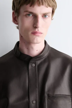 BURNISHED NAPPA LEATHER JACKET