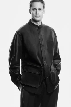 BURNISHED NAPPA LEATHER JACKET