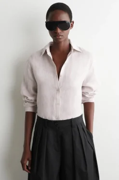 BUTTON-DOWN COLLAR LINEN SHIRT