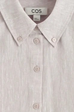 BUTTON-DOWN COLLAR LINEN SHIRT
