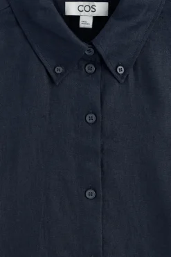 BUTTON-DOWN COLLAR LINEN SHIRT