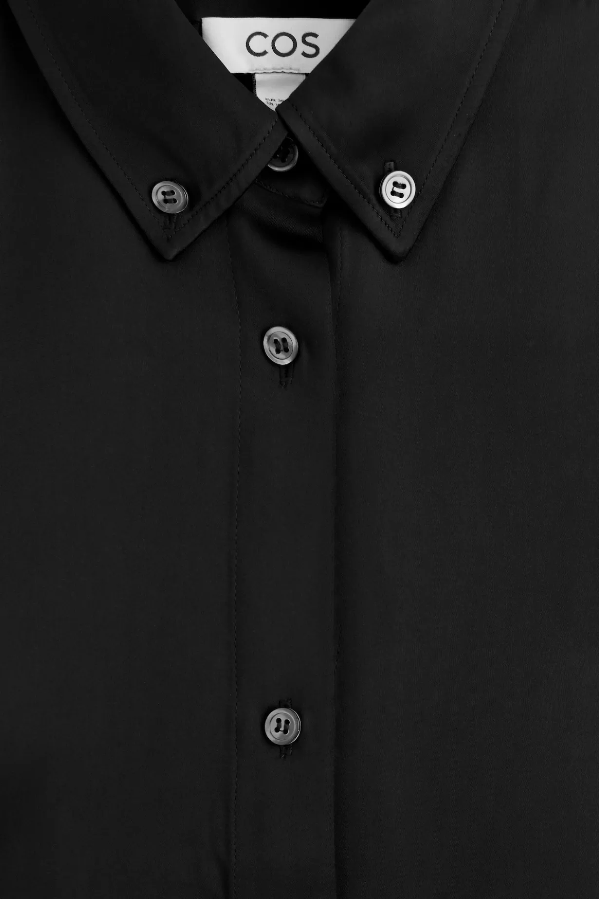 BUTTON-DOWN COLLAR SATIN SHIRT
