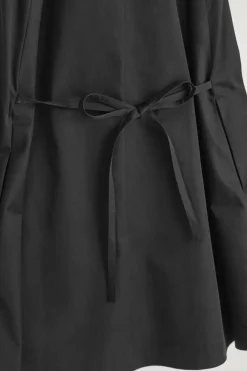 BUTTONED PIMA COTTON MINI DRESS