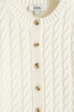 CABLE-KNIT MERINO WOOL CARDIGAN
