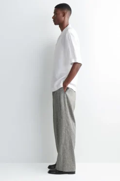 CAMP-COLLAR SHORT-SLEEVED LINEN SHIRT