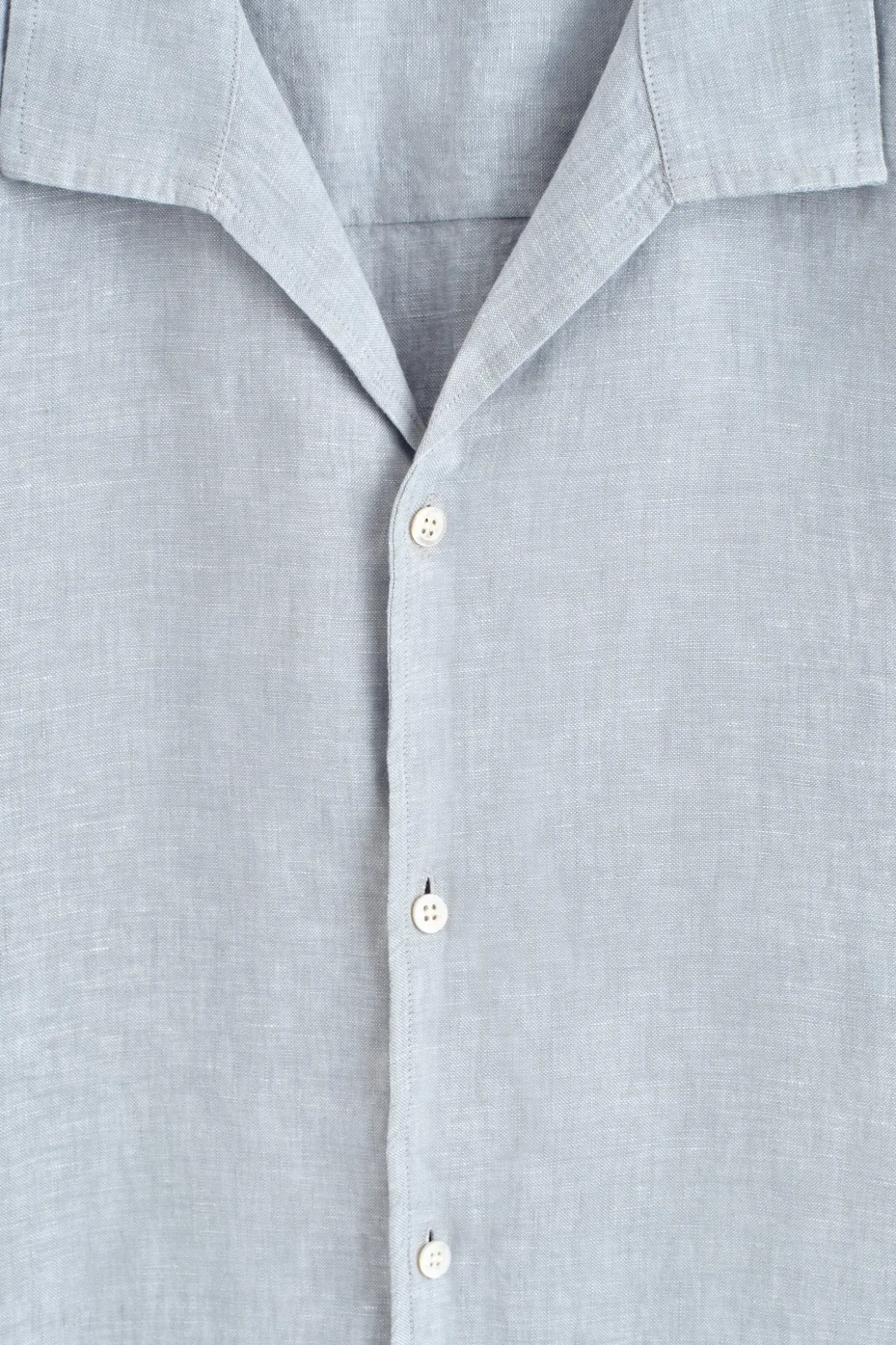 CAMP-COLLAR SHORT-SLEEVED LINEN SHIRT