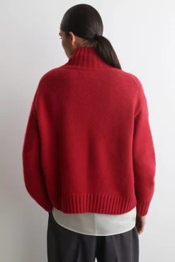 CASHMERE MOCK-NECK SWEATER