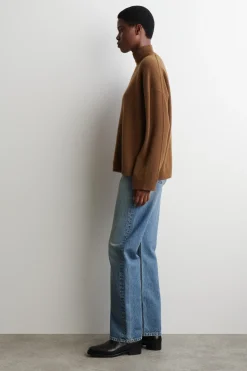 CASHMERE MOCK-NECK SWEATER