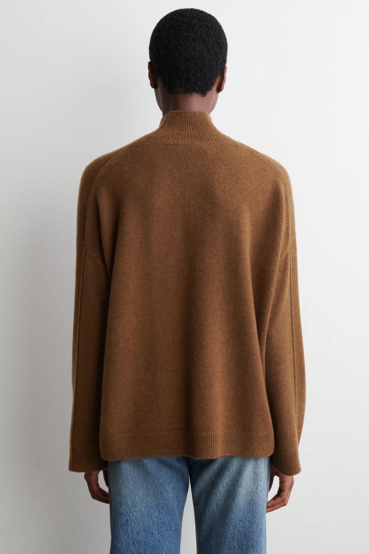 CASHMERE MOCK-NECK SWEATER
