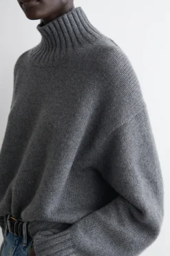 CASHMERE MOCK-NECK SWEATER