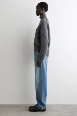 CASHMERE MOCK-NECK SWEATER