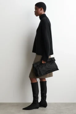 CASHMERE MOCK-NECK SWEATER