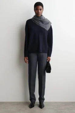 CASHMERE MOCK-NECK SWEATER
