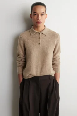 CASHMERE POLO SWEATER