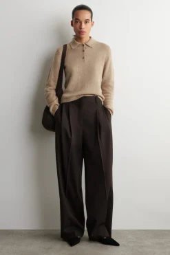 CASHMERE POLO SWEATER
