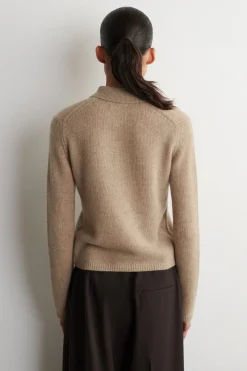 CASHMERE POLO SWEATER