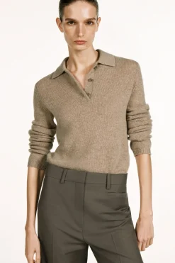 CASHMERE POLO SWEATER
