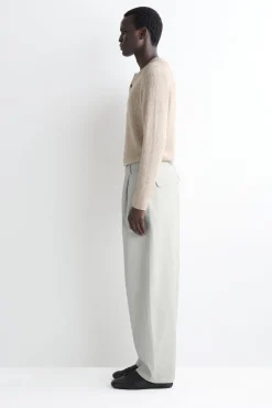 CASHMERE-LINEN HENLEY T-SHIRT
