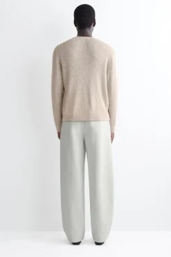 CASHMERE-LINEN HENLEY T-SHIRT