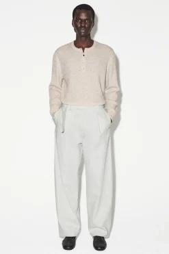 CASHMERE-LINEN HENLEY T-SHIRT