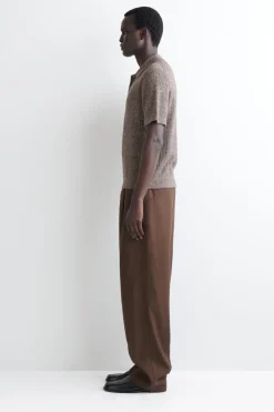 CASHMERE-LINEN POLO SHIRT