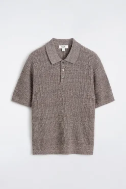 CASHMERE-LINEN POLO SHIRT