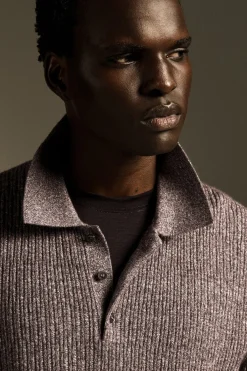 CASHMERE-LINEN POLO SHIRT
