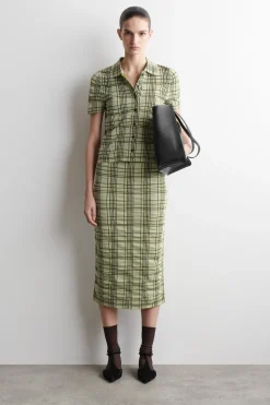 CHECKED COTTON-JACQUARD SHIRT