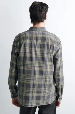 CHECKED COTTON-TWILL SHIRT
