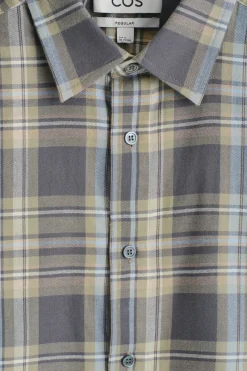 CHECKED COTTON-TWILL SHIRT