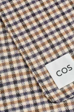 CHECKED DOUBLE-FACED MERINO WOOL SCARF
