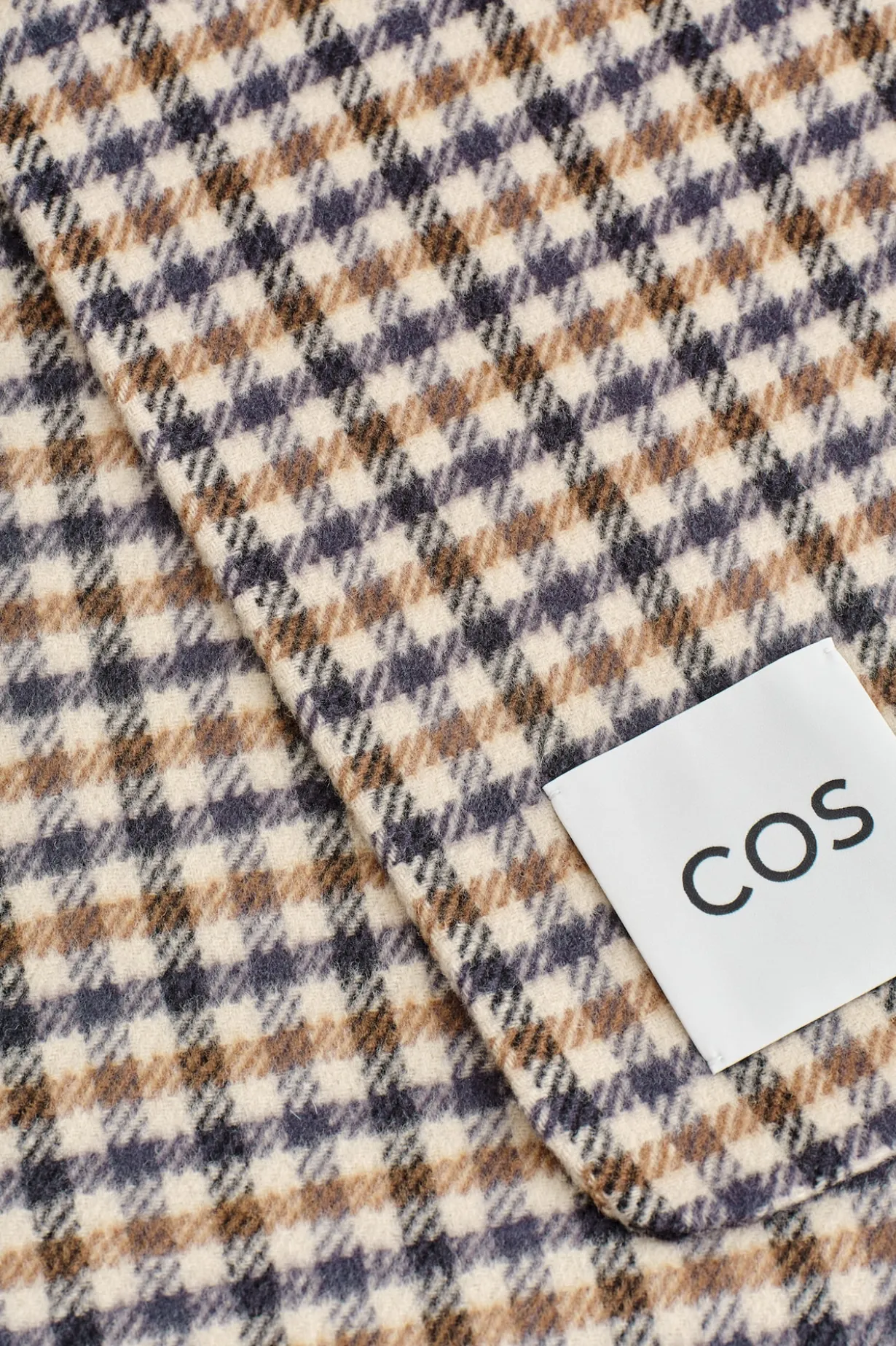 CHECKED DOUBLE-FACED MERINO WOOL SCARF