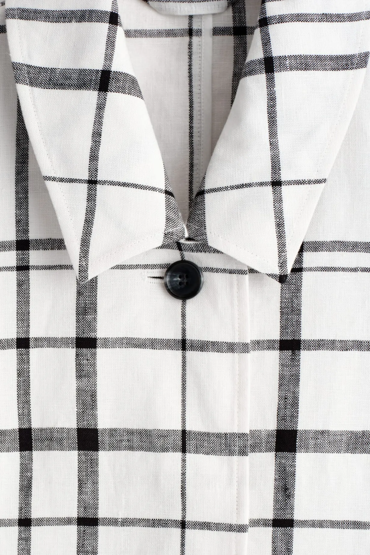 CHECKED LINEN BLAZER