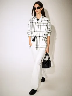CHECKED LINEN BLAZER