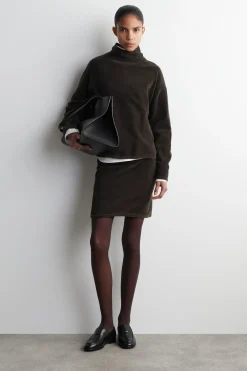 CHENILLE MOCK-NECK SWEATER