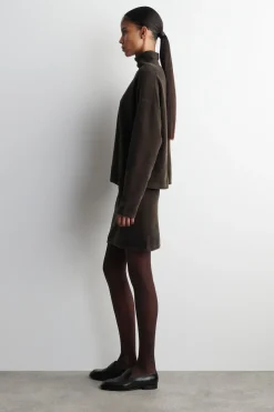 CHENILLE MOCK-NECK SWEATER