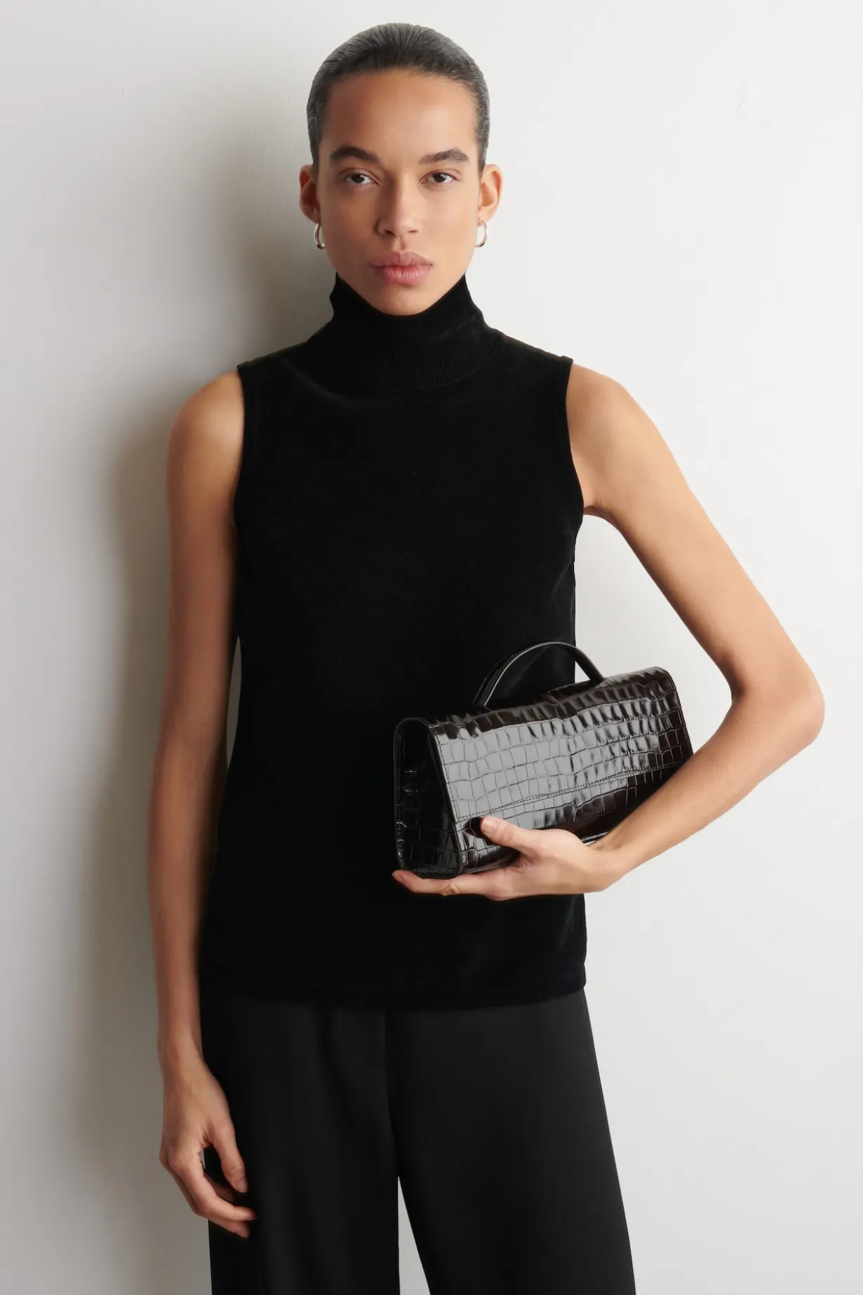 CHENILLE MOCK-NECK VEST