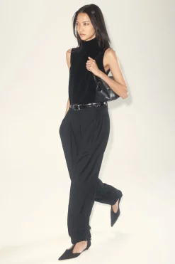 CHENILLE MOCK-NECK VEST