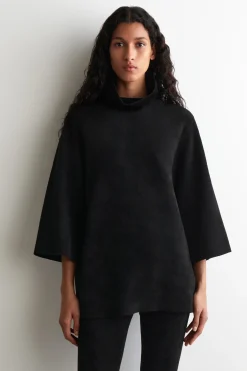 CHENILLE-KNIT MOCK-NECK SWEATER
