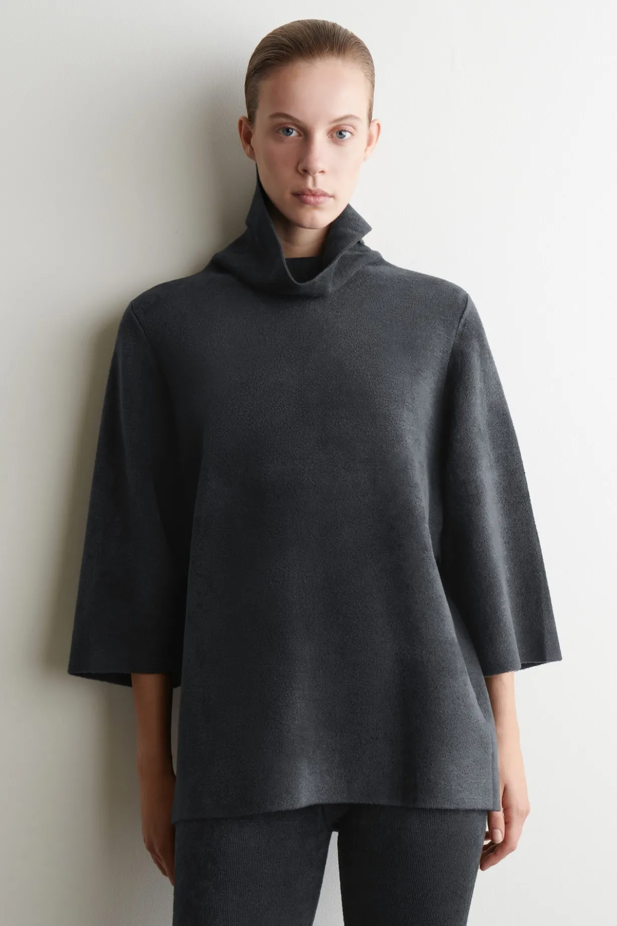 CHENILLE-KNIT MOCK-NECK SWEATER