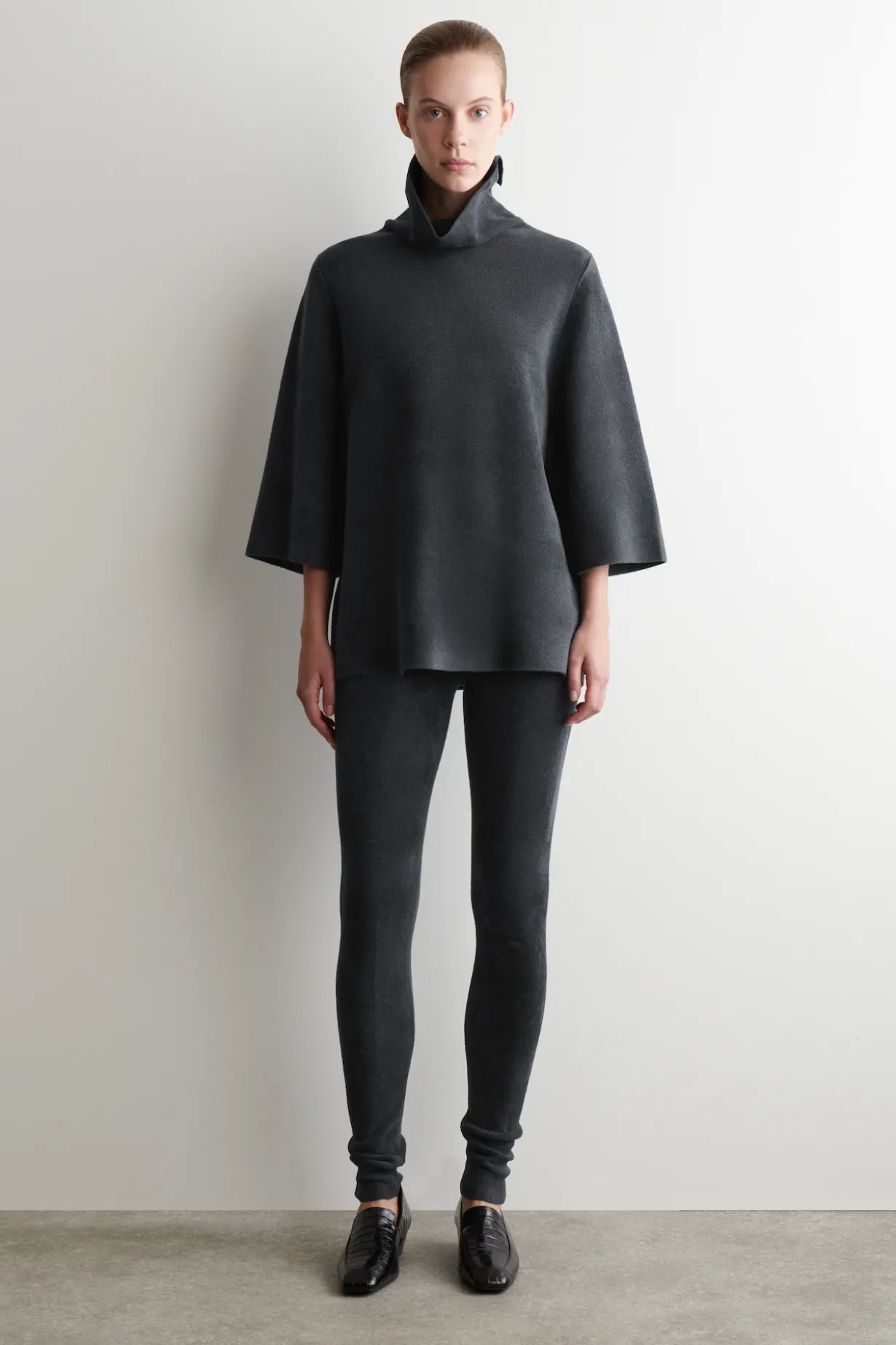 CHENILLE-KNIT MOCK-NECK SWEATER