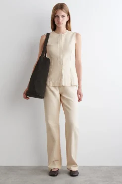 CHORD CANVAS STRAIGHT-LEG JEANS