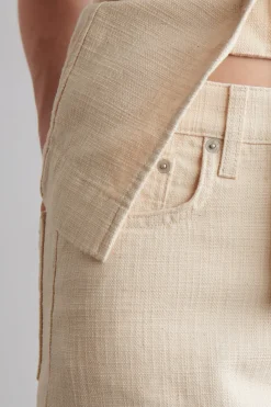 CHORD CANVAS STRAIGHT-LEG JEANS